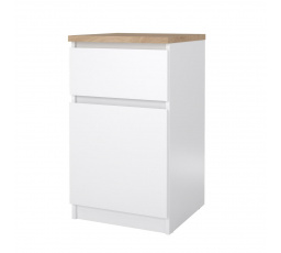 Noční stolek Simplicity 221 bílý lesk/jackson hickory