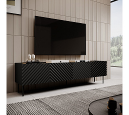TV komoda ONDA 4D, černá / dub artisan