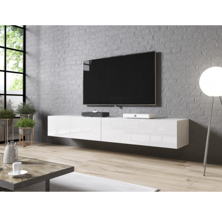 TV komoda závěsná SLIDE RTV 200, Bílá