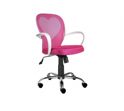 DESIRE - kancelářská židle (dětská ) - růžová se srdíčkem (OBRDAISYR) (S) (K150-Z)