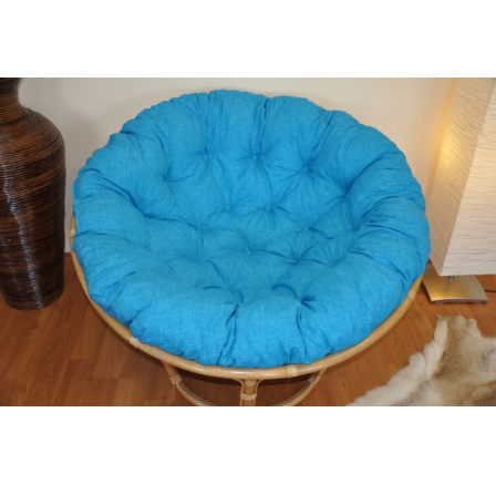 Polstr deluxe na křeslo papasan 110 cm - tyrkysový melír