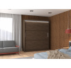 Posuvná skříň s LED osvětlením LINCOLN 180 Choco+Choco