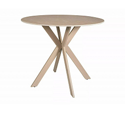 Jídelní stůl TALIA Ceramic 90 cm, Travertin / Kašmír