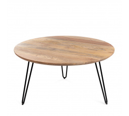 SORA Konferenční stolek přírodní 90x90x45 cm