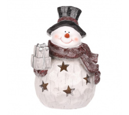 Sněhulák - figurka z polyresinu, LED osvětlení