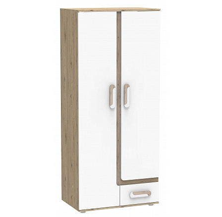 Šatní skříň APETITO 01, Dub/Bílá