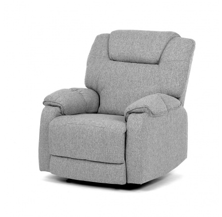 Relaxační křeslo, šedá látka, TV-4088 SIL2
