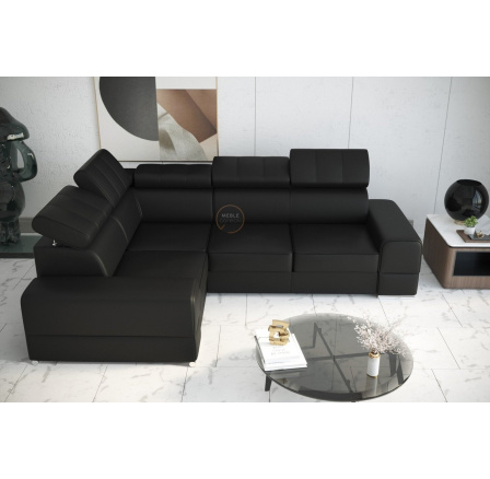 Rohová sedací souprava ROYAL II 280×210 - černá eko kůže , levá Rohová sedací souprava ROYAL II 280×210 - černá eko kůže , levá
