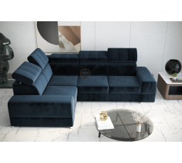 Rohová sedací souprava ROYAL II 280×210 - modrá , levá