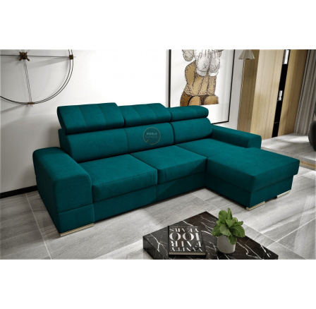 Rohová sedací souprava ROYAL MINI 260×160 - pravá, tyrkysová Rohová sedací souprava ROYAL MINI 260×160 - pravá, tyrkysová