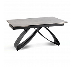 Stůl LUIGI Keramický Rozkládací 160-240 cm Šedý Mramor/Černý