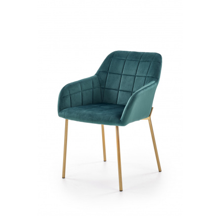 Jídelní židle K306, zlatá/tmavě zelená