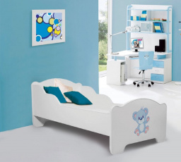 Postel s matrací AMADIS BLUE BEAR 140x70 Bílá
