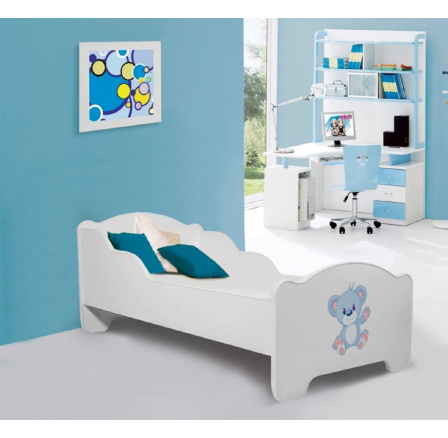 Postel s matrací AMADIS BLUE BEAR 140x70 Bílá