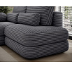 Ripeli Corner Sofa Bed with Storage, Grey Velvet, Left-Hand Facing Modullo 04 180x128 Left 1