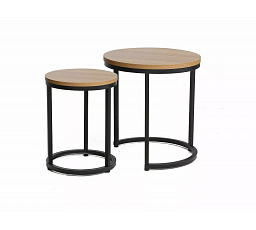 Konferenční stůl HOLA, dub/černý mat