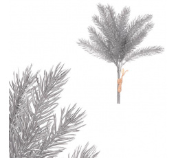 Smrk - umělá větev, zápich, stříbrná, cena za svazek (4 ks)