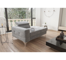 Sofa lenoška TOSCANIA 135 cm - šedá, pravá strana