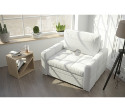 Křeslo VERONA 105 cm - bílá eko kůže