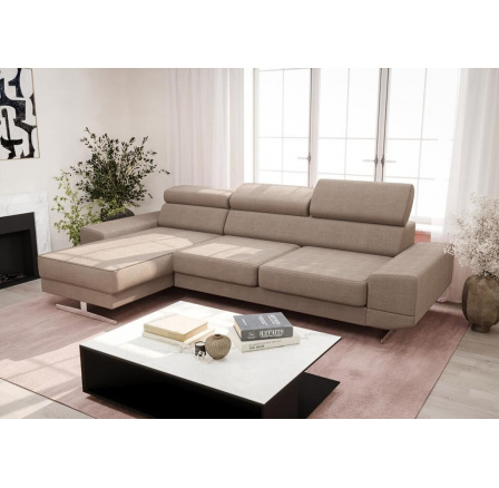 Rohová sedací souprava MILANO MINI 270 cm - béžová, levá Rohová sedací souprava MILANO MINI 270 cm - béžová, levá