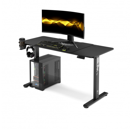 Herní stůl 140 cm s nastavitelnou výškou  X-TENSIO černý