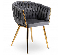 Židle CAPI Šedá Pletená Sametová