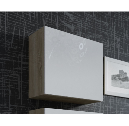 VIGO ČTVERCOVÁ SKŘÍŇKA DUB SONOMA MAT / BÍLÝ LESK VIGO ČTVERCOVÁ SKŘÍŇKA DUB SONOMA MAT / BÍLÝ LESK