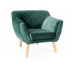 Křeslo KARO 1 VELVET, Zelený Bluvel 78/Buk