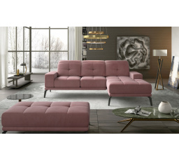 Rohová sedačka Torrense + Puf Mat Velvet 63 140x215 Pravá