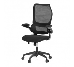 Kancelářská židle, houpací mechanismus, černá síťovina, KA-C808 BK