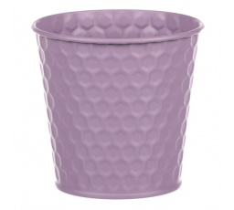Obal kovový - kulatý, ve světle fialové barvě