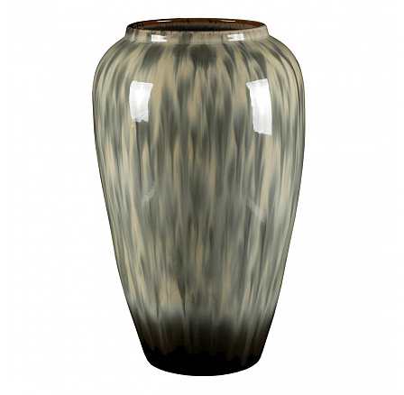 Váza keramická - zaoblená, 40 cm, šedá