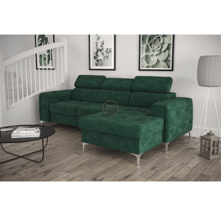 Rohová sedací souprava ORION MINI s funkcí spaní 255x165 cm - zelená , pravá