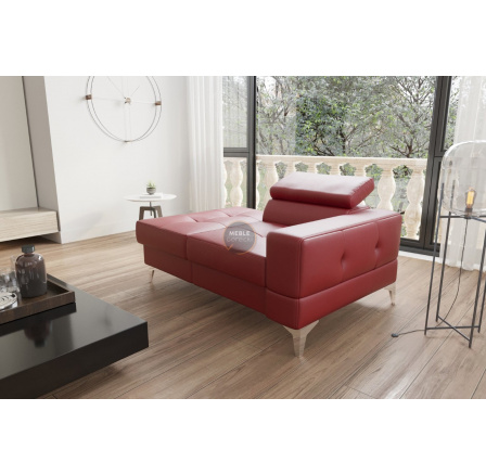 Sofa lenoška TOSCANIA 135 cm přírodní kůže - červená kůže, levá strana Sofa lenoška TOSCANIA 135 cm přírodní kůže - červená kůže, levá strana