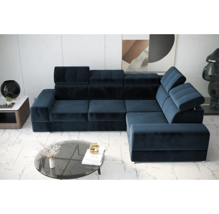 Rohová sedací souprava ROYAL II 280×210 - modrá , pravá Rohová sedací souprava ROYAL II 280×210 - modrá , pravá