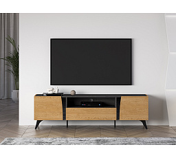 TV komoda TOSCANIA 06, dub Baltic Dune / černý jasan Portland