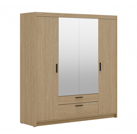 Skříň Enja 4D2S se zrcadlem dub olejovaný