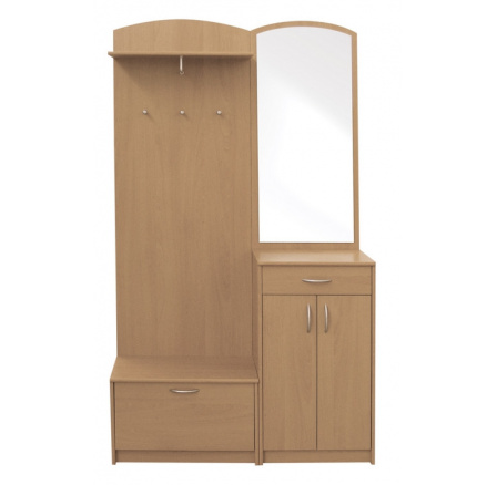 FILIPINO (FILIP) -  předsíň - věšák se skříňkou a zrcadlem - lamino - dub sonoma (IZ) (K150-Z)