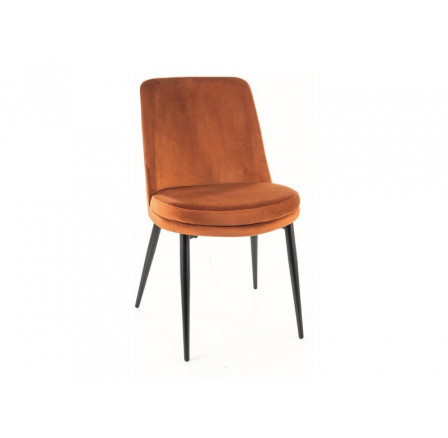 Jídelní židle KAYLA VELVET, skořicový Bluvel 4215/černý mat