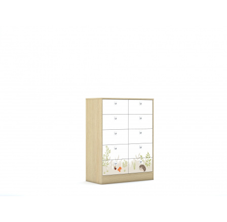 Regál Cameleo FOREST 90 10S 900x430x1000 korpus šedý/přední strana bílá