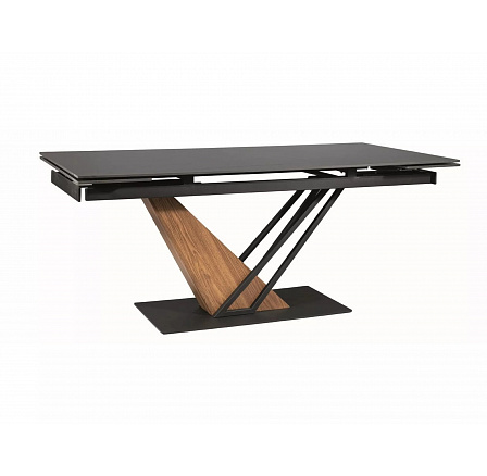 Jídelní stůl GENESIS 180, Efekt černého mramoru/Jasan/Černý mat