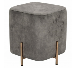 Pufa Izbit Velvet světle šedá
