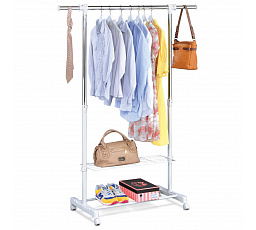Stojan na šaty, kov, bílá, ABD-1216 WT