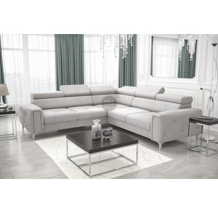 Rohová sedací souprava ORION I s funkcí spaní 255×255 cm - šedá , levá