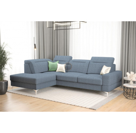 Rohová sedací souprava MALIBU MINI 180X250 - modrá , levá Rohová sedací souprava MALIBU MINI 180X250 - modrá , levá