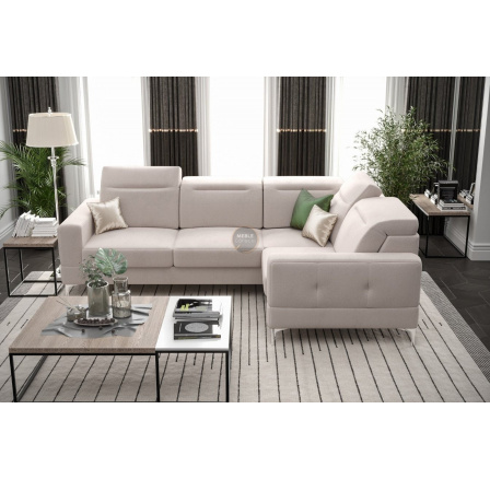 Rohová sedací souprava MALIBU 250X180 cm - pravá, béžová