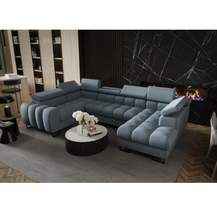 Rohová sedací souprava ASPEN MAX II 195x350x170 cm - modrá , levá Rohová sedací souprava ASPEN MAX II 195x350x170 cm - modrá , levá
