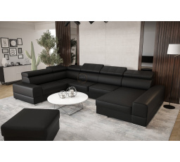 Rohová sedací souprava ROYAL MAX II průměr 30x375x185 přírodní kůže - levá, přírodní kůže - volitelná barva