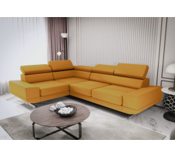 Rohová sedací souprava MILANO II přírodní kůže žlutá - rychlé dodání