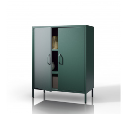 Skříňka s policemi VITO, 800 x 1015 x 400 mm, Moderní : lahvově zelená